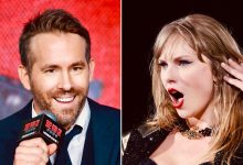 Composite showing  Ryan Reynolds and Taylor Swift