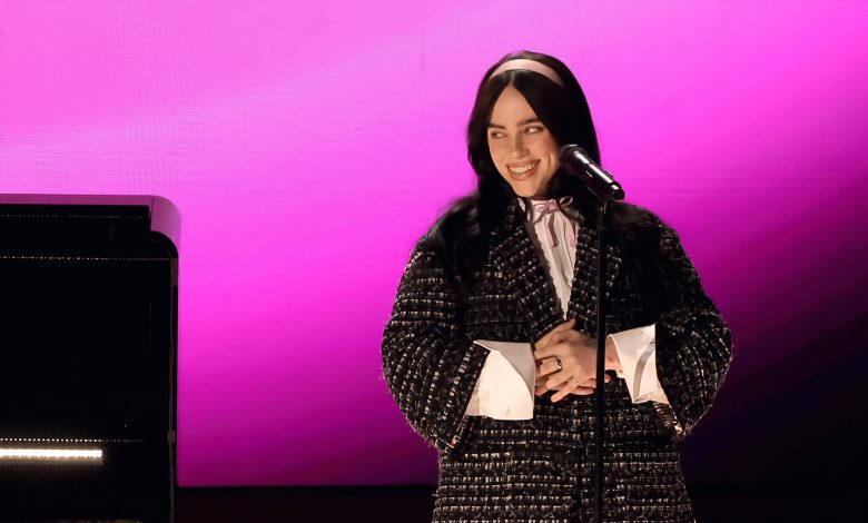 HOLLYWOOD CALIFORNIA  MARCH 10 Billie Eilish performs onstage during the 96th Annual Academy Awards at Dolby Theatre on...